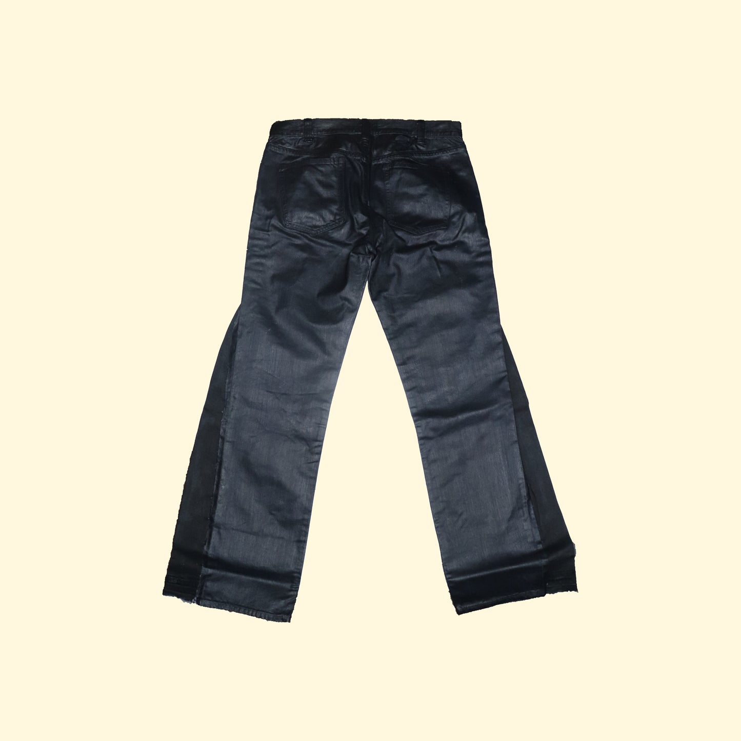 'WAXED' DENIM PANTS