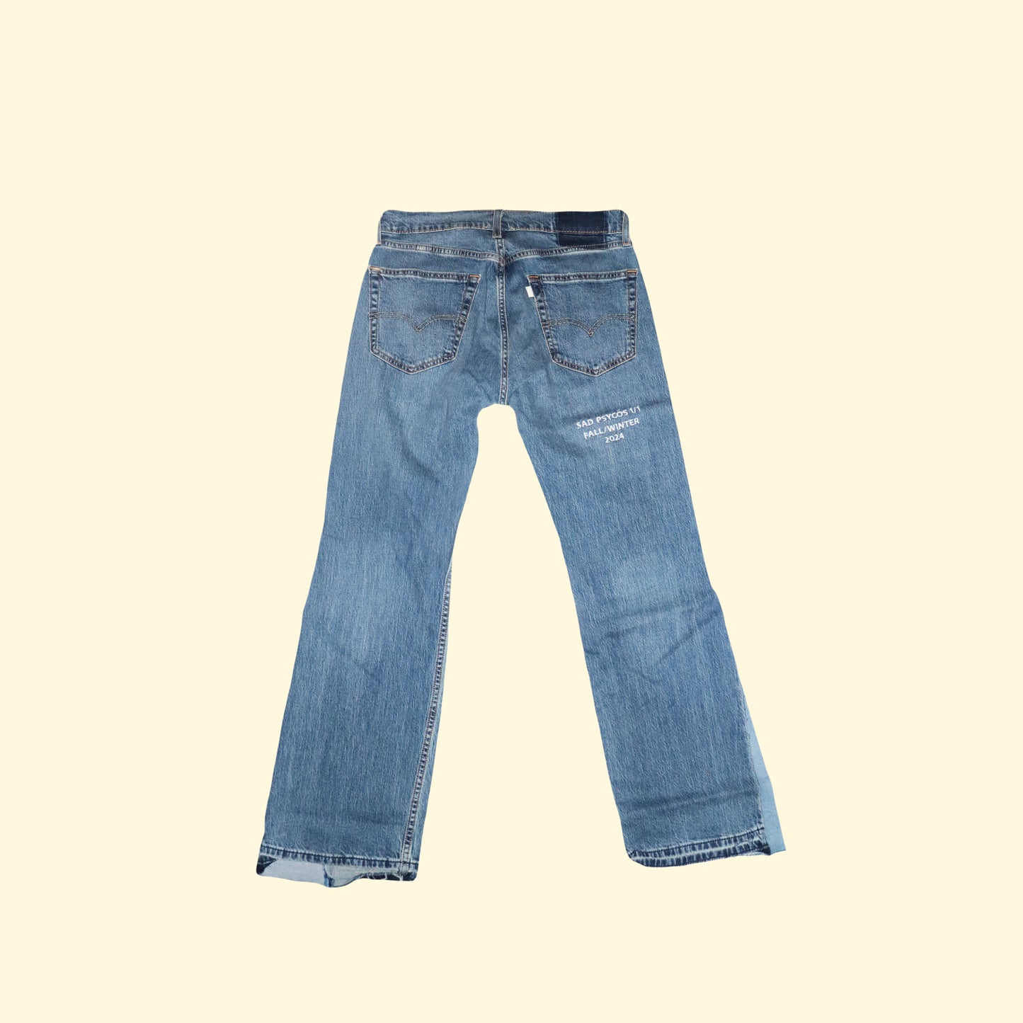 'REWORKED' DENIM PANTS
