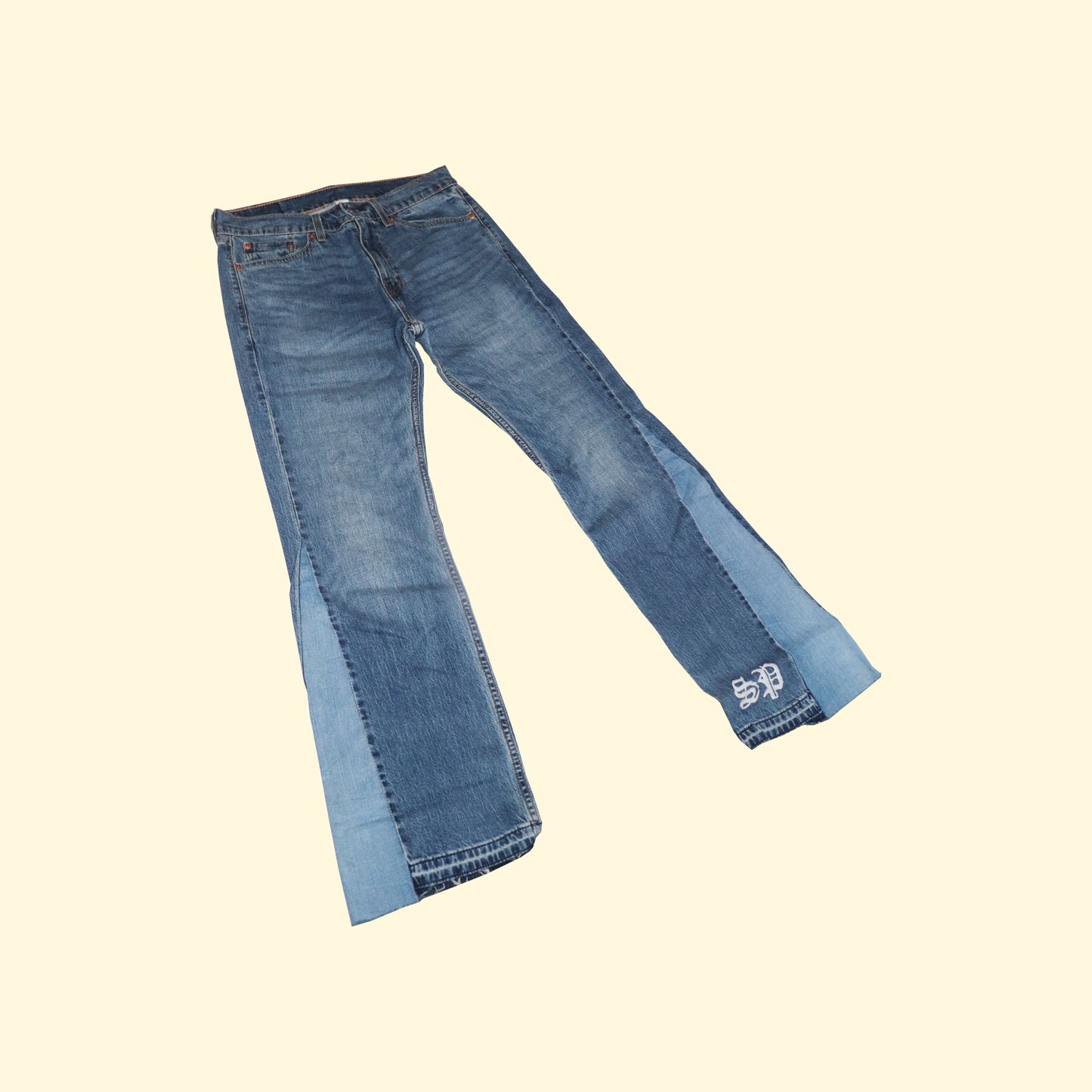 'REWORKED' DENIM PANTS