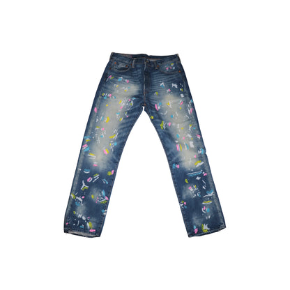'COTTON CANDY PAINTER' DENIM PANTS