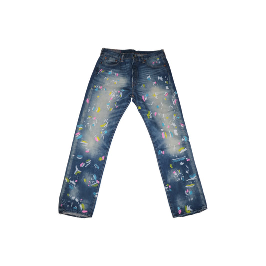 'COTTON CANDY PAINTER' DENIM PANTS