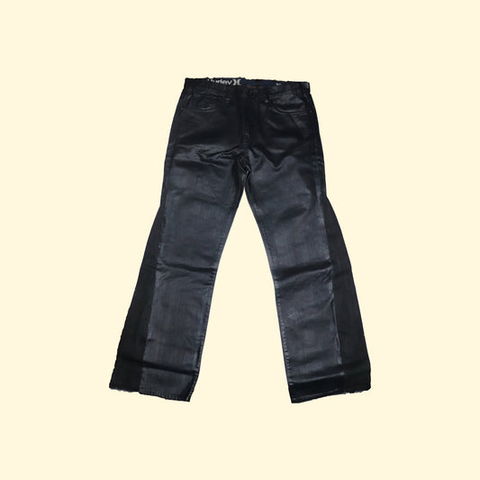 'WAXED' DENIM PANTS