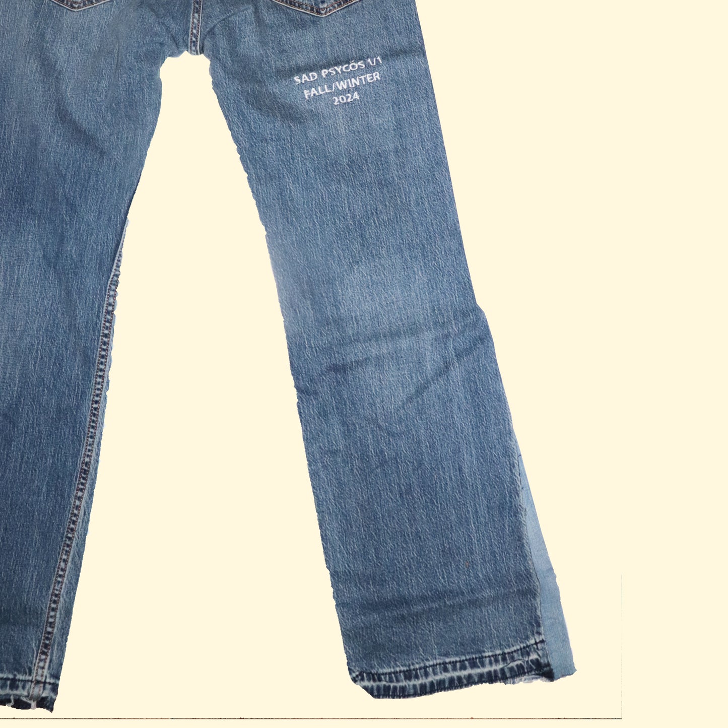 'REWORKED' DENIM PANTS